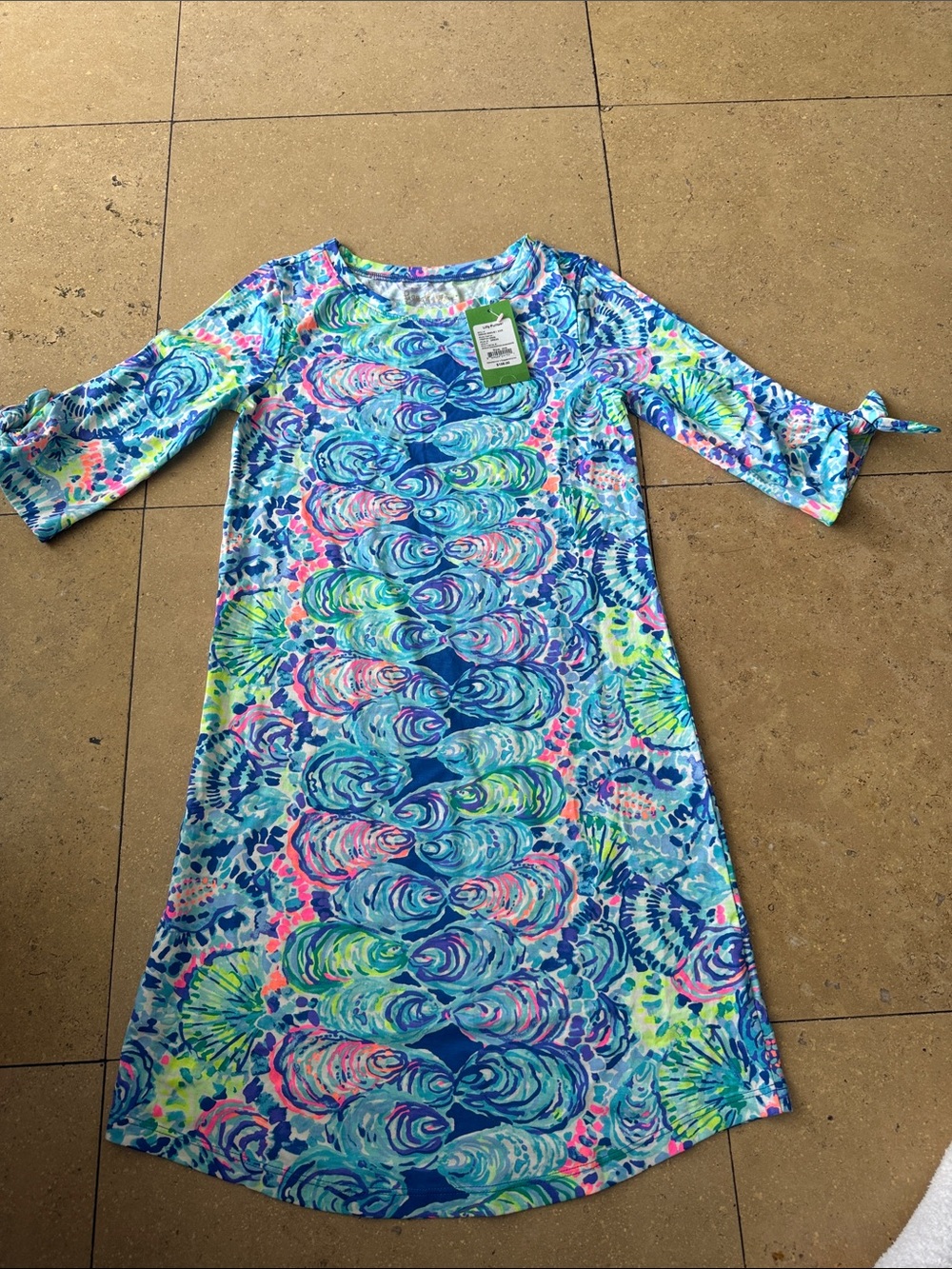Lilly Pulitzer Multi-Color Floral Swim Cover-Up Dress - Blue, Pink, Green
